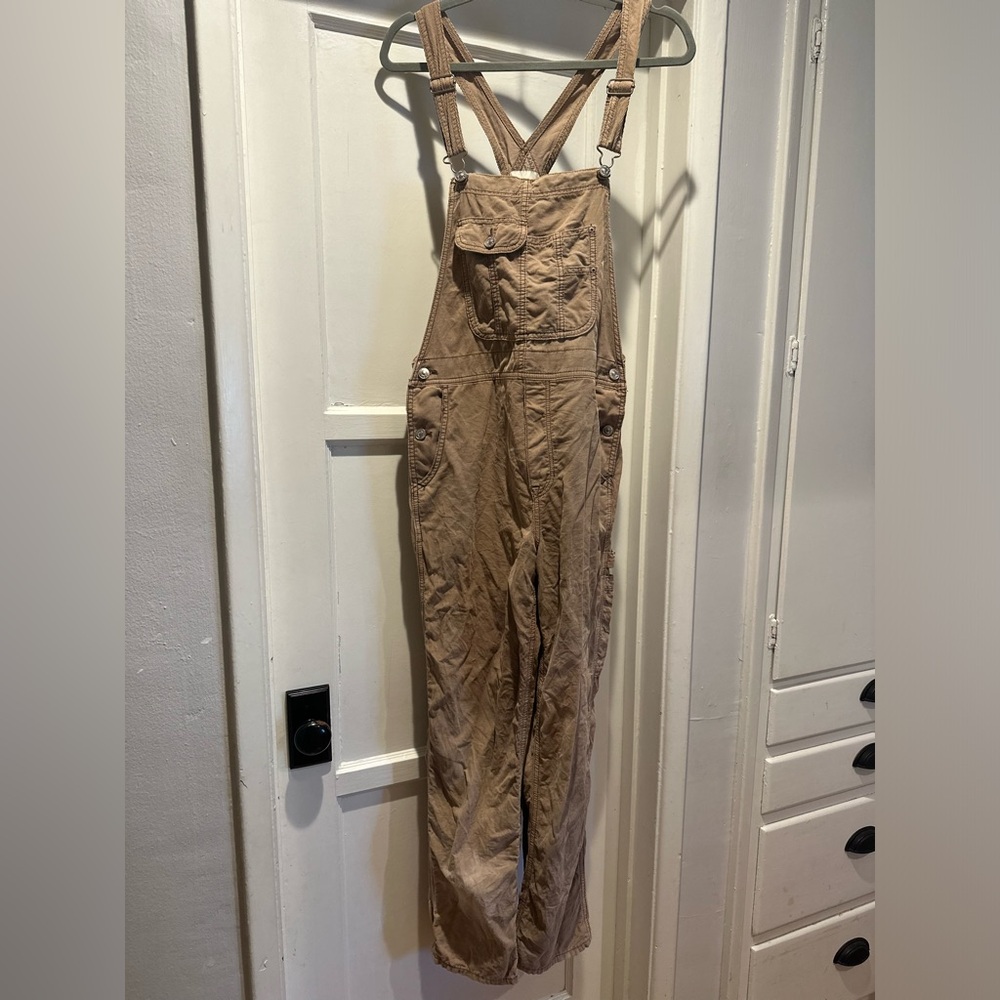 Tan corduroy overalls
